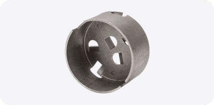 LMM-printed cylindrical metal component